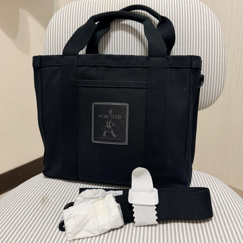 ［男女適用］PORTER INTERNATIONAL BLOCKER立體分隔手提包 托特包 側背包 斜背包 黑色-10