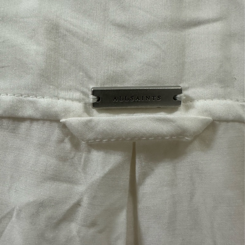 二手正品allsaints白色襯衫-4