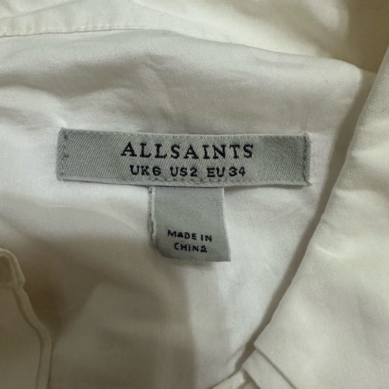 二手正品allsaints白色襯衫-5