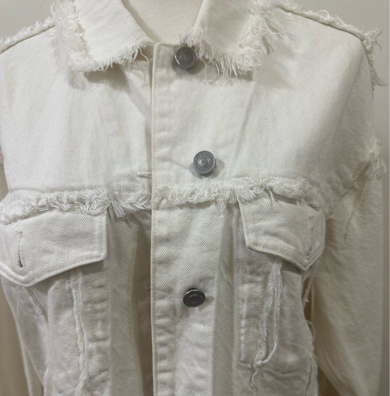 二手正品allsaints白色牛仔外套-2