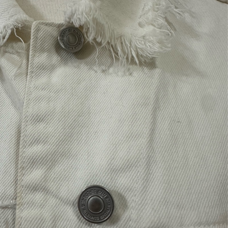 二手正品allsaints白色牛仔外套-3