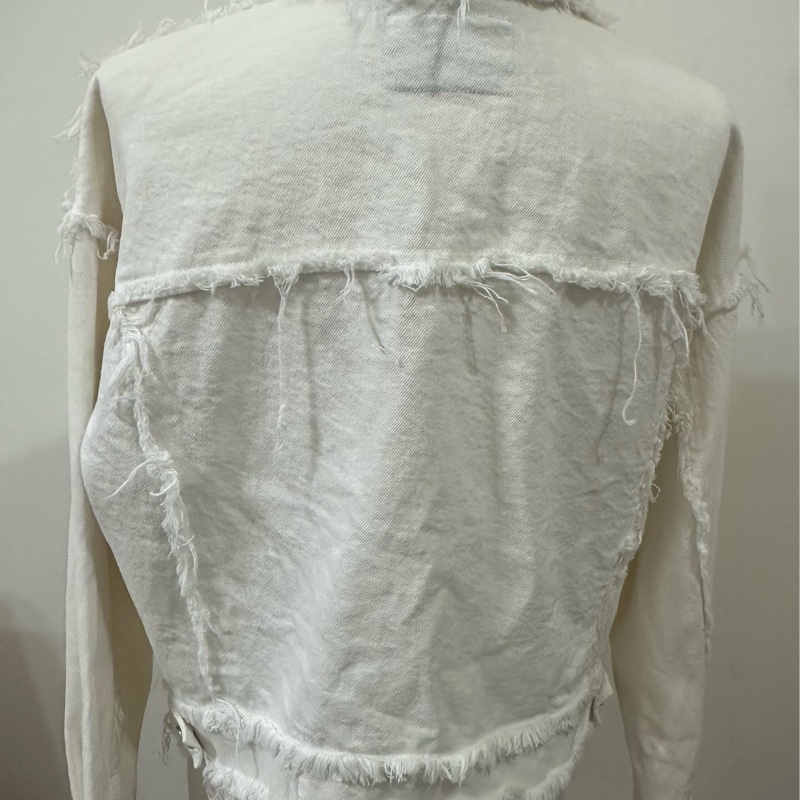 二手正品allsaints白色牛仔外套-4