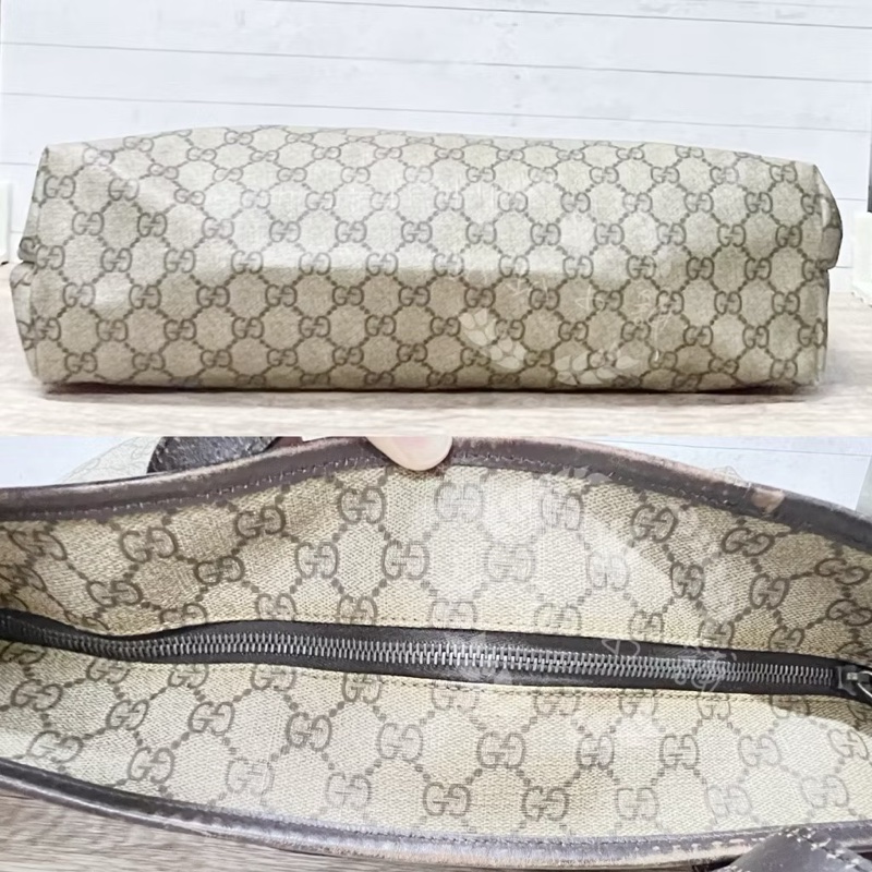 ~~趴趴小舖~~正品Gucci211137經典防水PVC肩背包／托特包-3