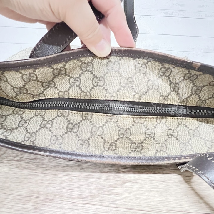 ~~趴趴小舖~~正品Gucci211137經典防水PVC肩背包／托特包-15
