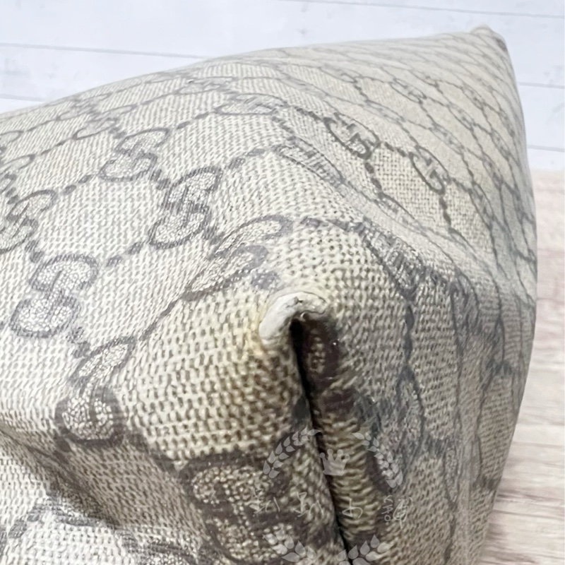 ~~趴趴小舖~~正品Gucci211137經典防水PVC肩背包／托特包-23