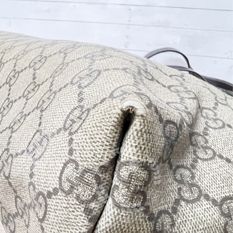 ~~趴趴小舖~~正品Gucci211137經典防水PVC肩背包／托特包-24