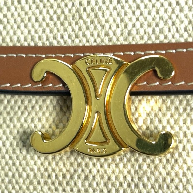 🌷Celine 皮革x麻布雙拼短夾錢包｜經典花紋✦fufu style 精品✦ 氣質款｜皮夾.錢包-4