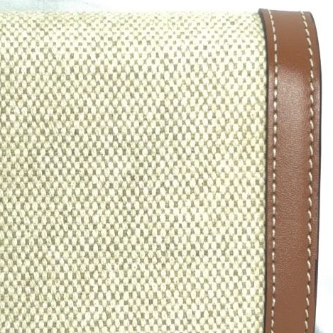 🌷Celine 皮革x麻布雙拼短夾錢包｜經典花紋✦fufu style 精品✦ 氣質款｜皮夾.錢包-10