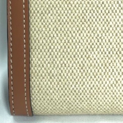 🌷Celine 皮革x麻布雙拼短夾錢包｜經典花紋✦fufu style 精品✦ 氣質款｜皮夾.錢包-11