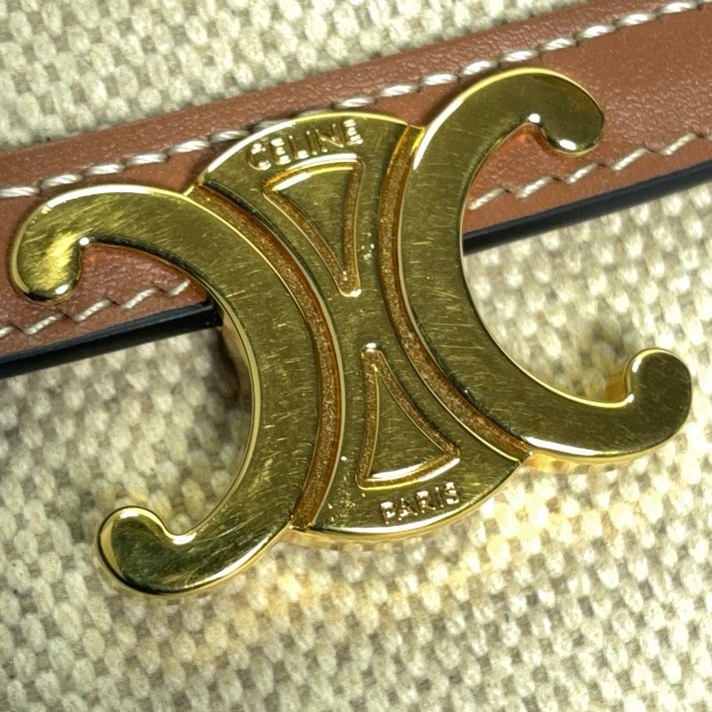 🌷Celine 皮革x麻布雙拼短夾錢包｜經典花紋✦fufu style 精品✦ 氣質款｜皮夾.錢包-18