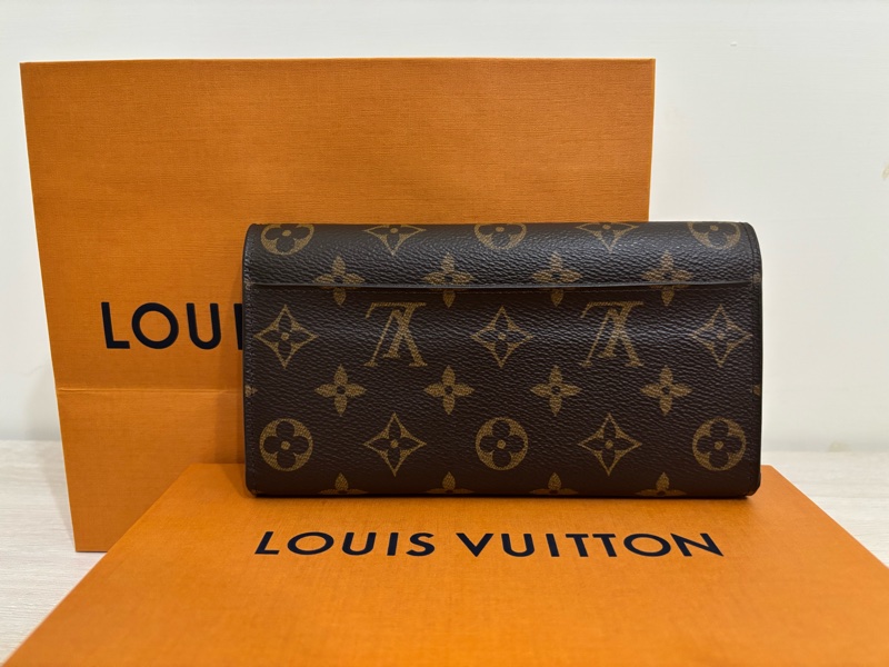 ✅二手精品LOUIS VUITTON路易威登信封長夾,經典老花拼接櫻花粉🌸-2