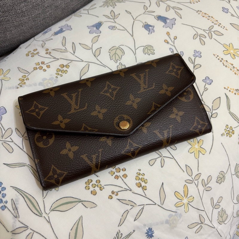 ✅二手精品LOUIS VUITTON路易威登信封長夾,經典老花拼接櫻花粉🌸-4