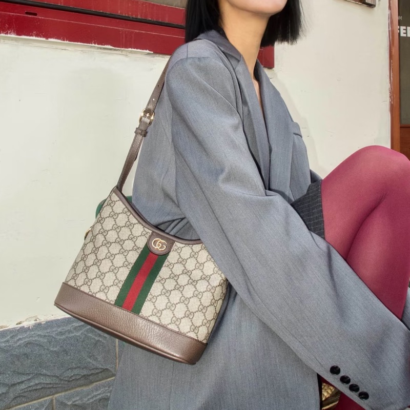 古馳新款hobo水桶包 Gucci 單肩小托特包原花ophidia HOBO 781402-1