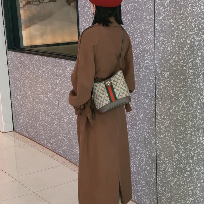 古馳新款hobo水桶包 Gucci 單肩小托特包原花ophidia HOBO 781402-3