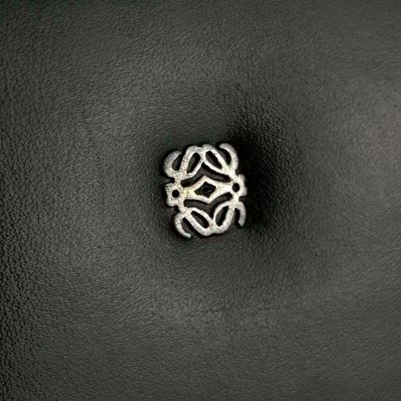 【LA LUNE】絕版古董包 Loewe 黑色銀標側背包 單肩包 托特包 中古包 二手包-2