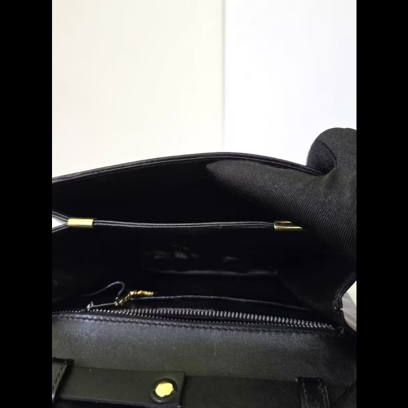 【LA LUNE】稀有中古包 Celine黑金凱旋門翻蓋包 單肩包 側背包 古董包 二手-3