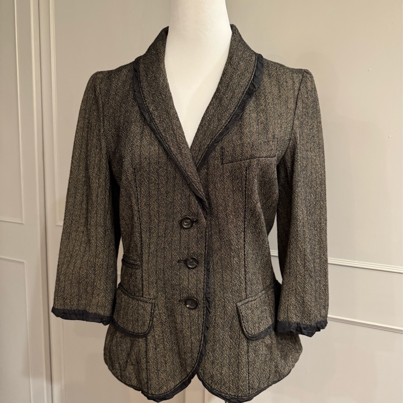 《新歡舊愛》正品LV路易威登咖啡色毛料外套40/SM-2