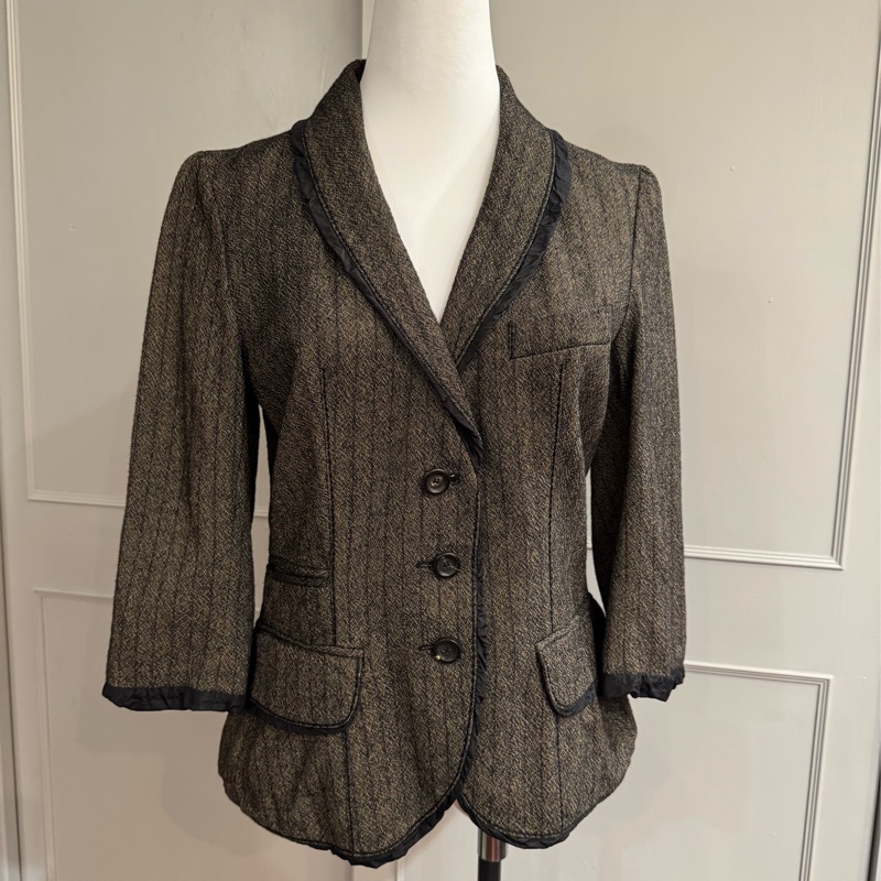 《新歡舊愛》正品LV路易威登咖啡色毛料外套40/SM-4