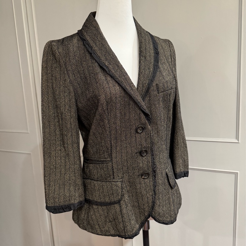 《新歡舊愛》正品LV路易威登咖啡色毛料外套40/SM-6