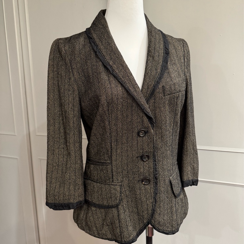 《新歡舊愛》正品LV路易威登咖啡色毛料外套40/SM-9