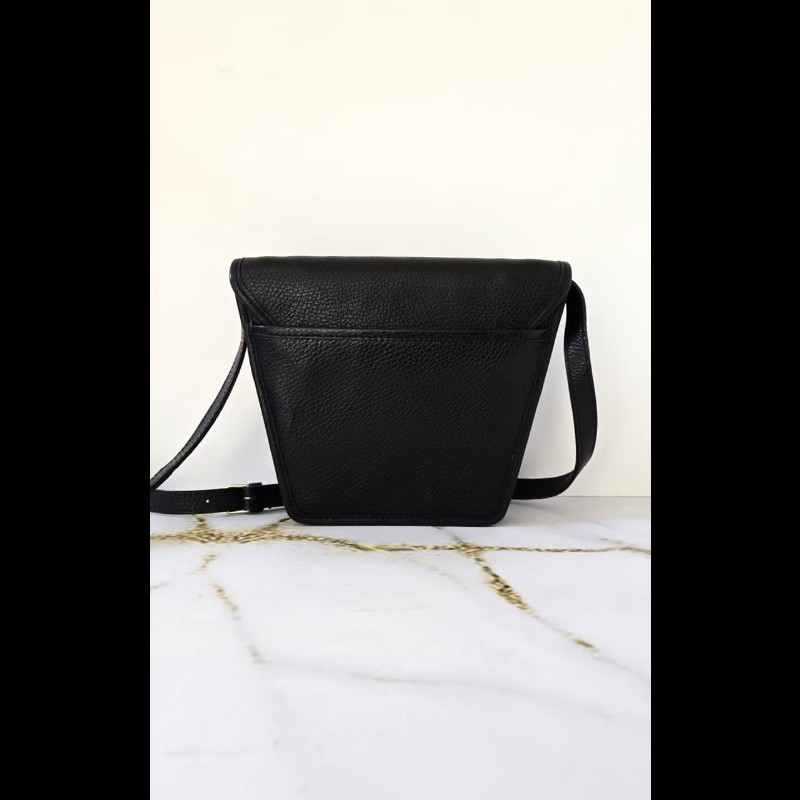 【LA LUNE】中古包 Celine黑色金扣流蘇薯條包 側背包 斜背包 單肩包 側斜孭-1