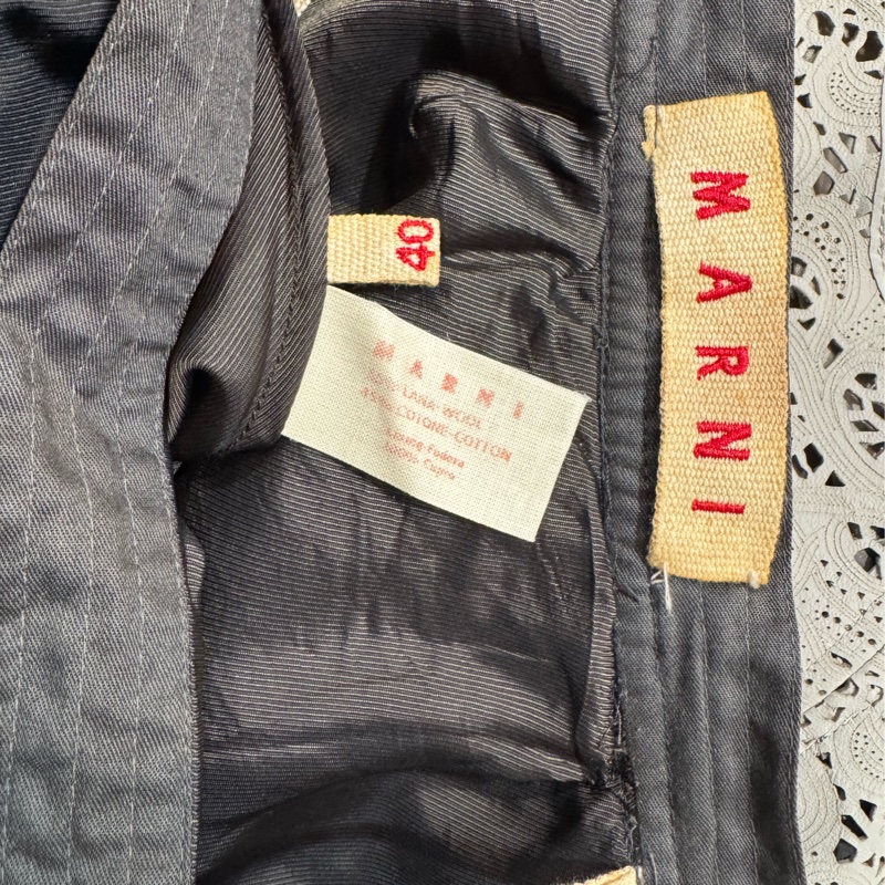 《新歡舊愛》閒置未穿正品MARNI厚毛料拼接造型裙子-4