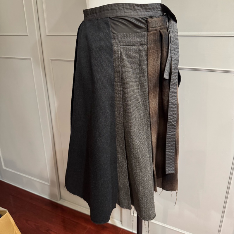 《新歡舊愛》閒置未穿正品MARNI厚毛料拼接造型裙子-5