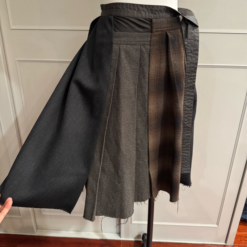 《新歡舊愛》閒置未穿正品MARNI厚毛料拼接造型裙子-7