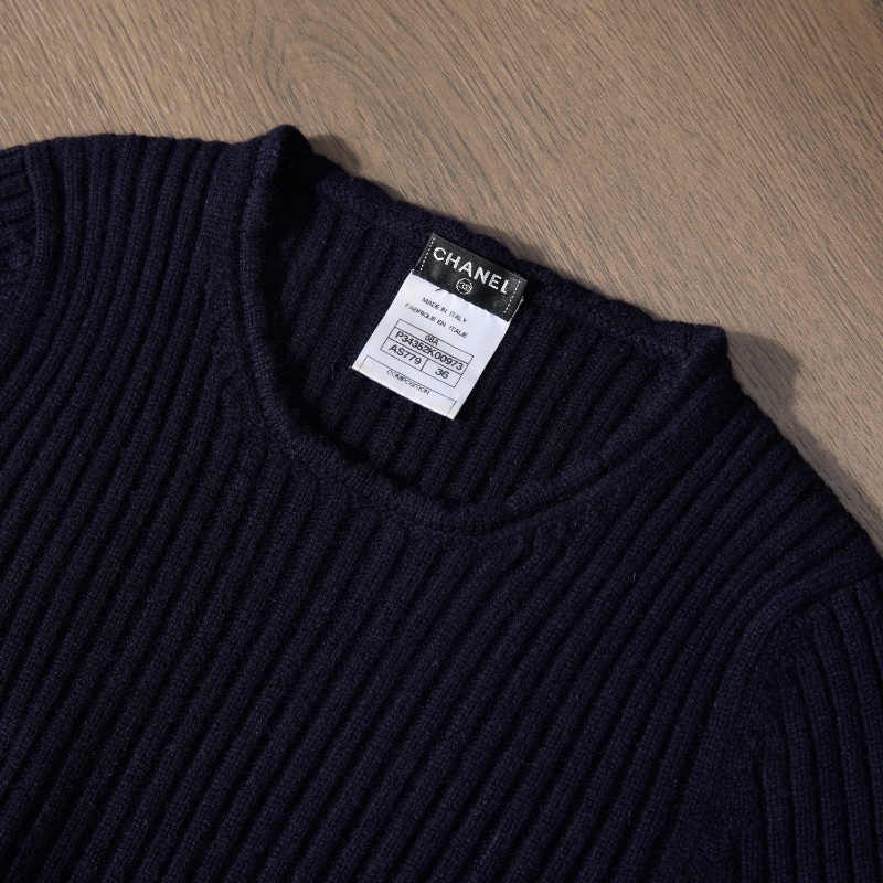 ❤️CHANEL 微喇叭袖 優雅修身連衣裙 Logo裝飾-1