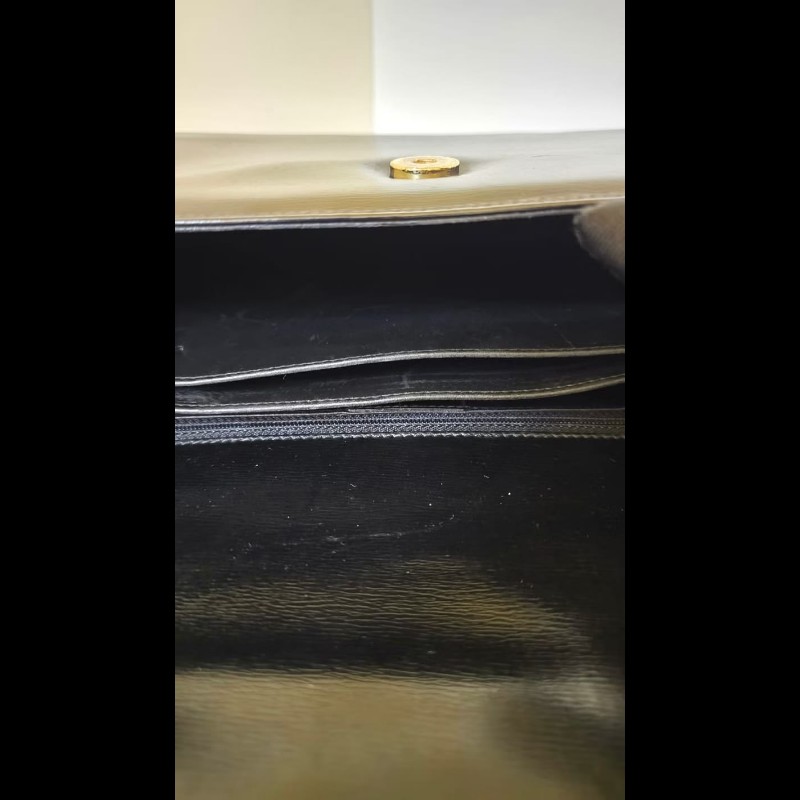 【LA LUNE】絕版古董包 Dior黑金色千鳥格盒子包 單肩包 側背包 斜背包 中古-2