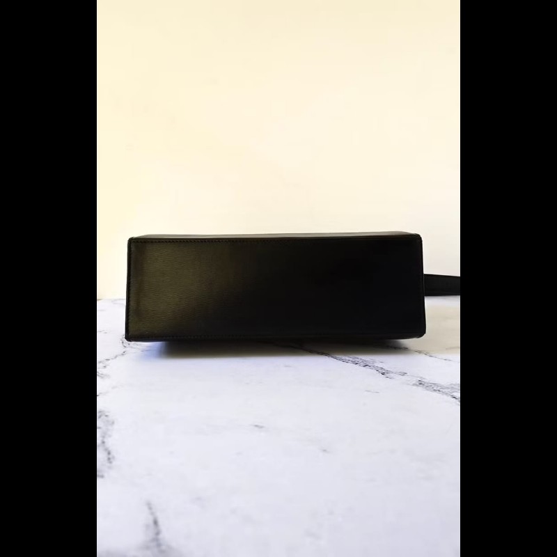 【LA LUNE】絕版古董包 Dior黑金色千鳥格盒子包 單肩包 側背包 斜背包 中古-6