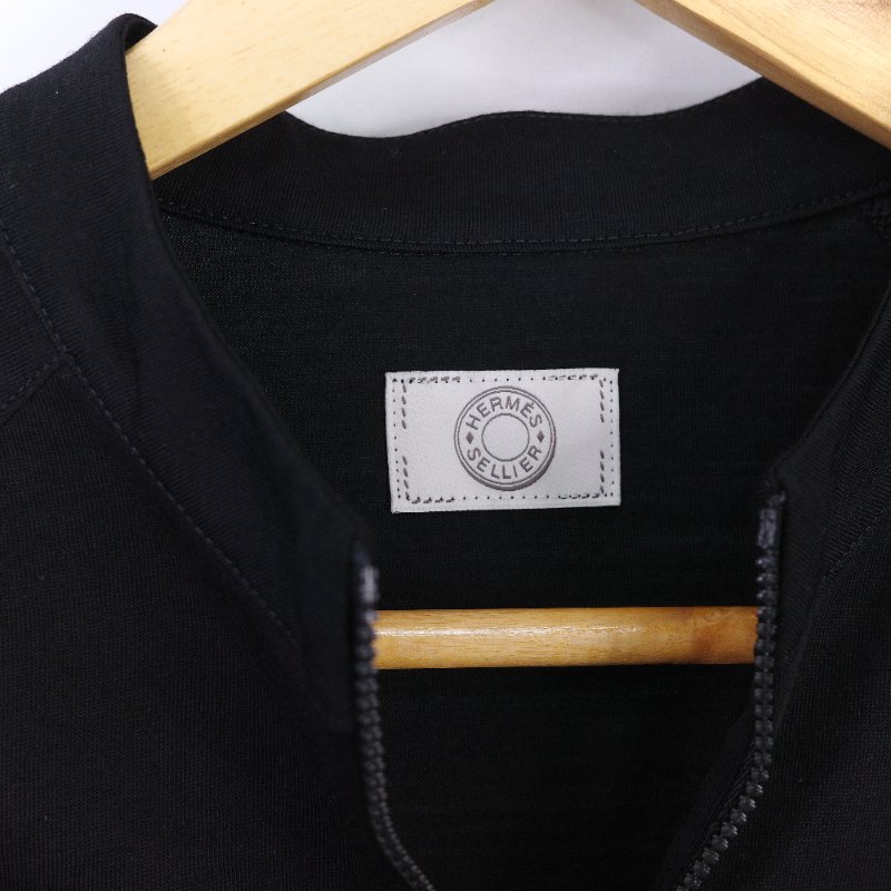 Hermès愛馬仕 女版 Fit 黑色 羊毛短袖 T 恤-4