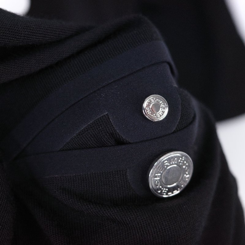 Hermès愛馬仕 女版 Fit 黑色 羊毛短袖 T 恤-9