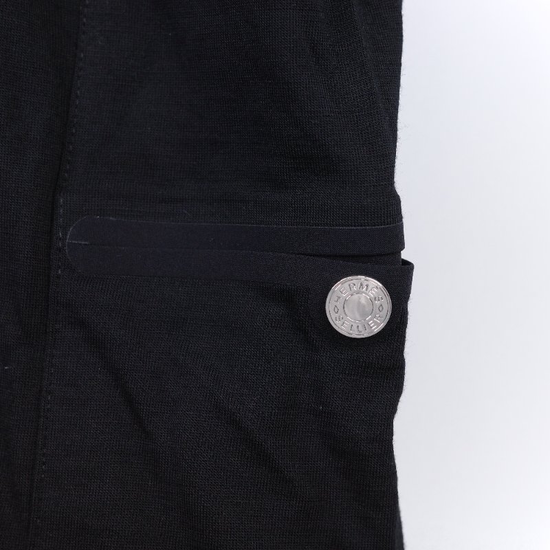 Hermès愛馬仕 女版 Fit 黑色 羊毛短袖 T 恤-13