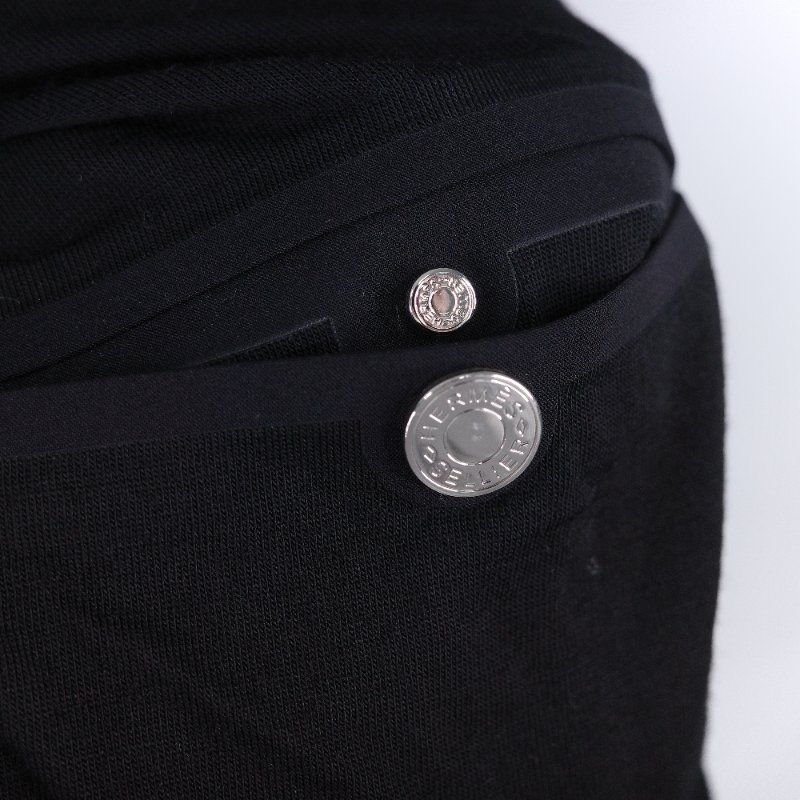 Hermès愛馬仕 女版 Fit 黑色 羊毛短袖 T 恤-14