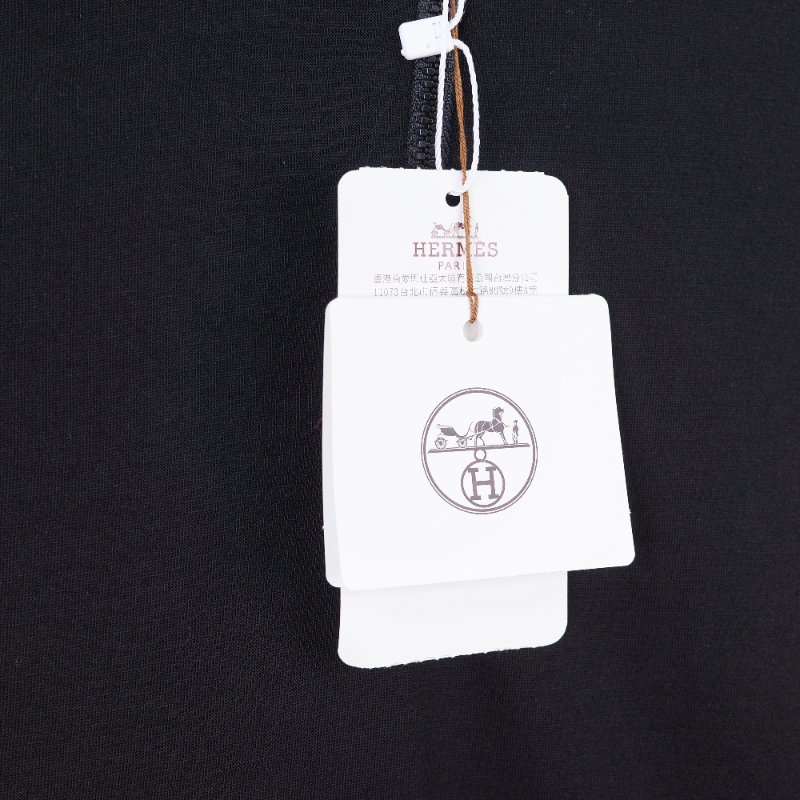Hermès愛馬仕 女版 Fit 黑色 羊毛短袖 T 恤-2