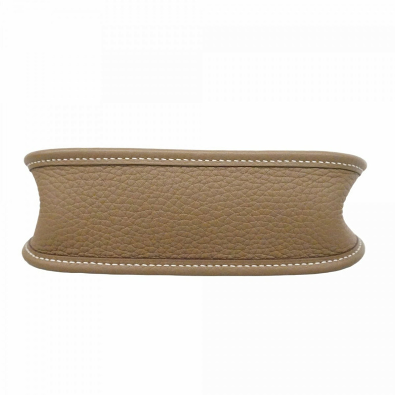 愛馬仕 Hermès Evelyn TPM Taurillon Clemence Etoupe 女士單肩包，飾有 U 字印記-2