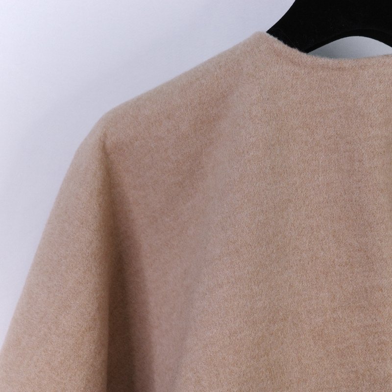 Louis Vuitton 路易威登 My Monogram 沙丘色 米色羊毛 山羊絨混紡 雙面 連帽斗篷披肩-5