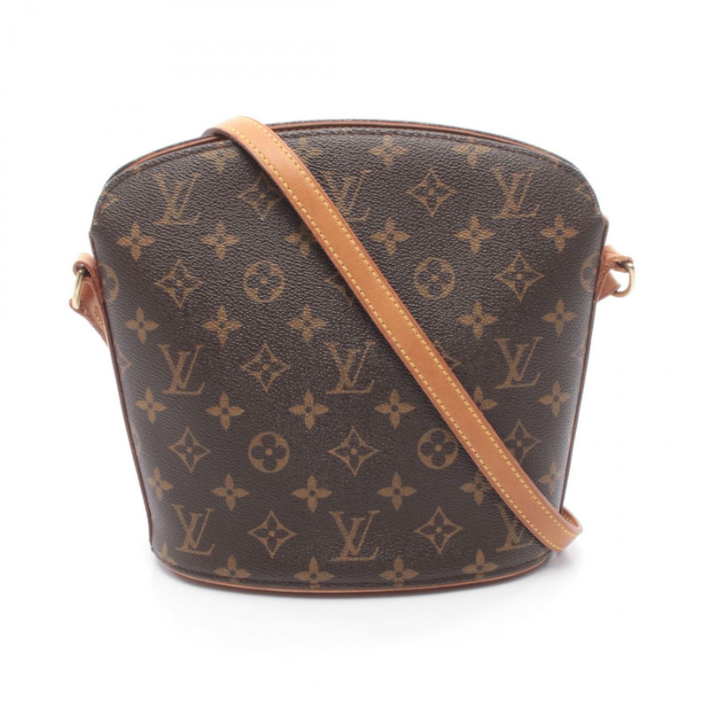 路易威登 Drouot 斜背包 M51290 Monogram 皮革 棕色 二手-0