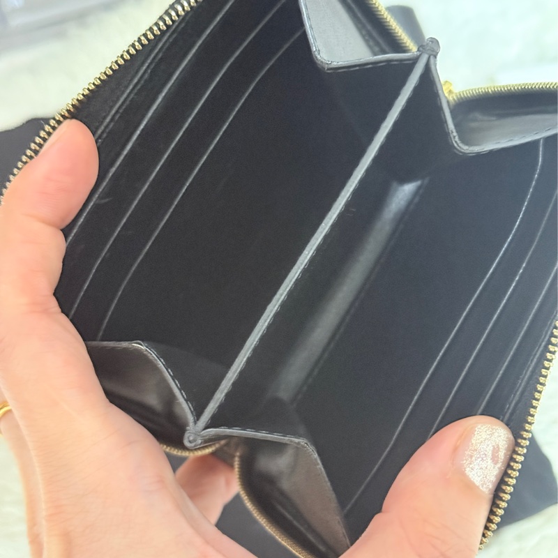 celine 棕色 零錢包 拉鏈短夾 中夾 容量好用的皮夾 豹紋招財錢包-25