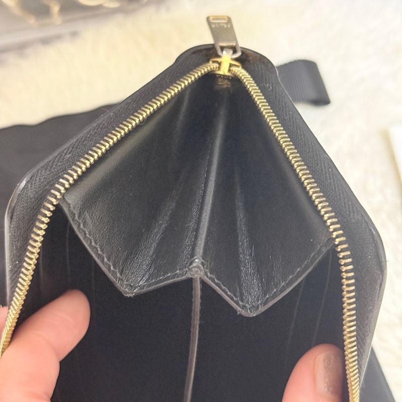 celine 棕色 零錢包 拉鏈短夾 中夾 容量好用的皮夾 豹紋招財錢包-27