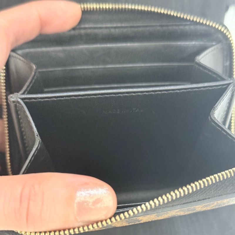 celine 棕色 零錢包 拉鏈短夾 中夾 容量好用的皮夾 豹紋招財錢包-29