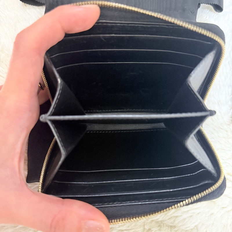 celine 棕色 零錢包 拉鏈短夾 中夾 容量好用的皮夾 豹紋招財錢包-32