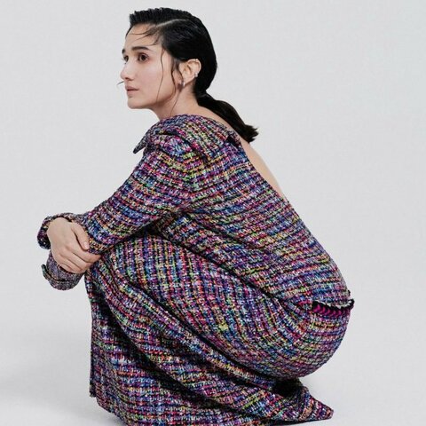 25 年春夏 Chanel 香奈兒 經典斜紋軟呢 繽紛多彩 亮片長版外套