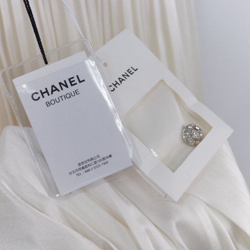 Chanel 香奈兒 象牙白 緞面 百褶長褲-9