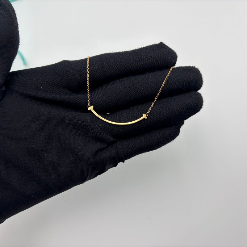 Tiffany T Smile 18K 無鑽項鍊-3