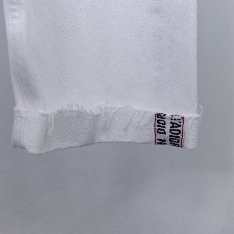 Dior 迪奧 經典五口袋 白色牛仔褲-8