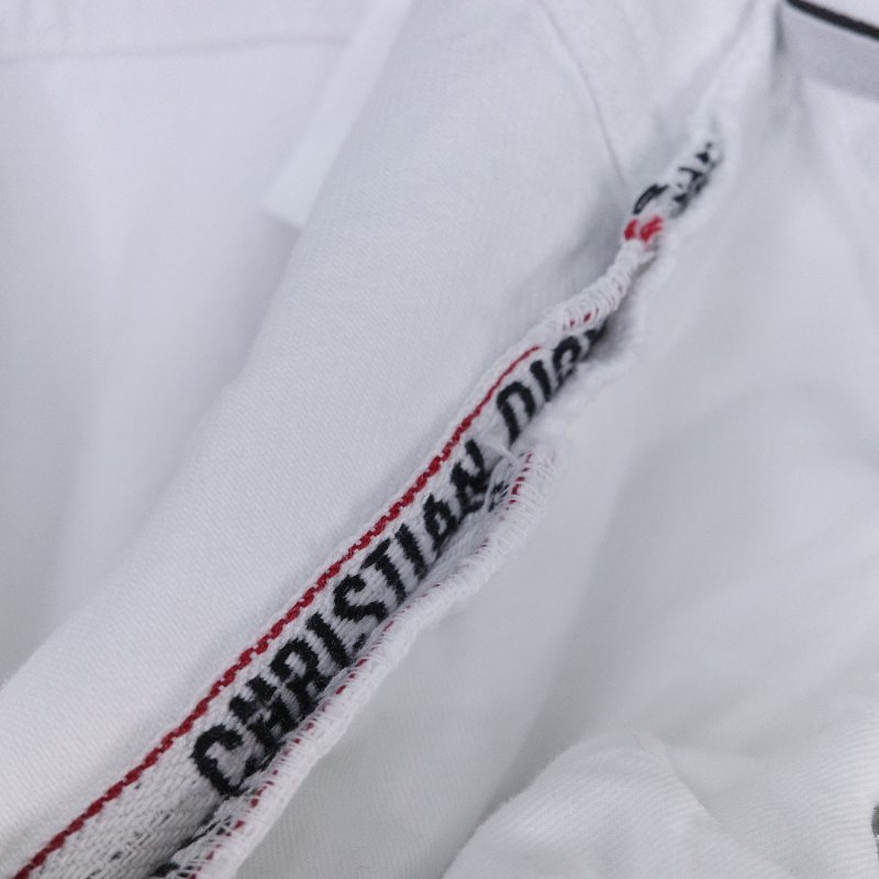 Dior 迪奧 經典五口袋 白色牛仔褲-16