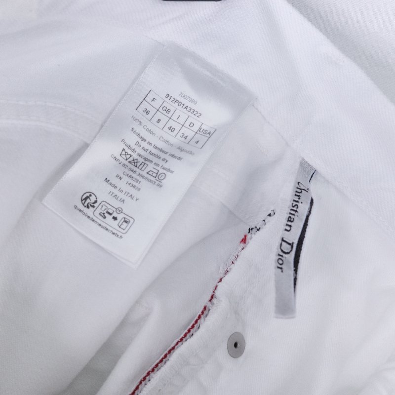 Dior 迪奧 經典五口袋 白色牛仔褲-17