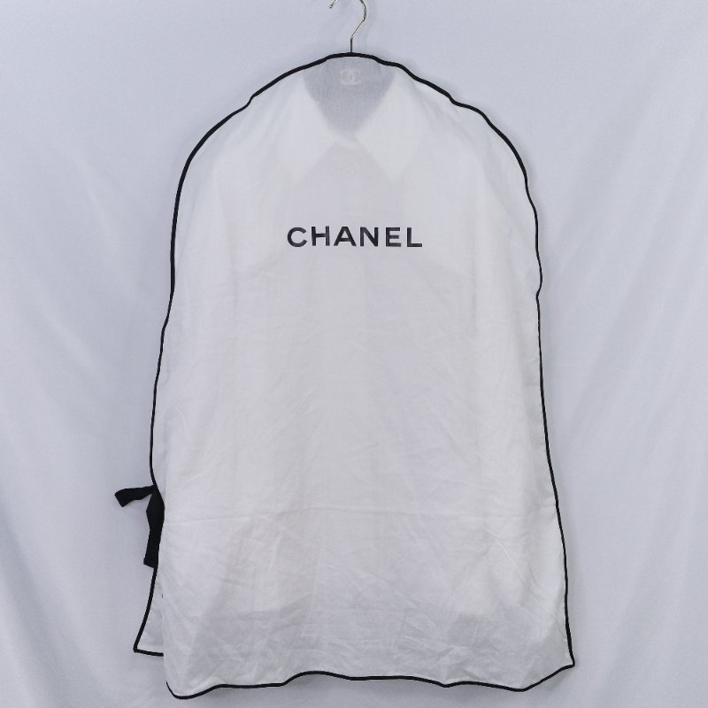 Chanel 香奈兒 25P 白色斜紋軟呢 珍珠扣風衣外套-5